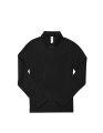 Dames polo B&C My Polo 210 Long Sleeve Zwart